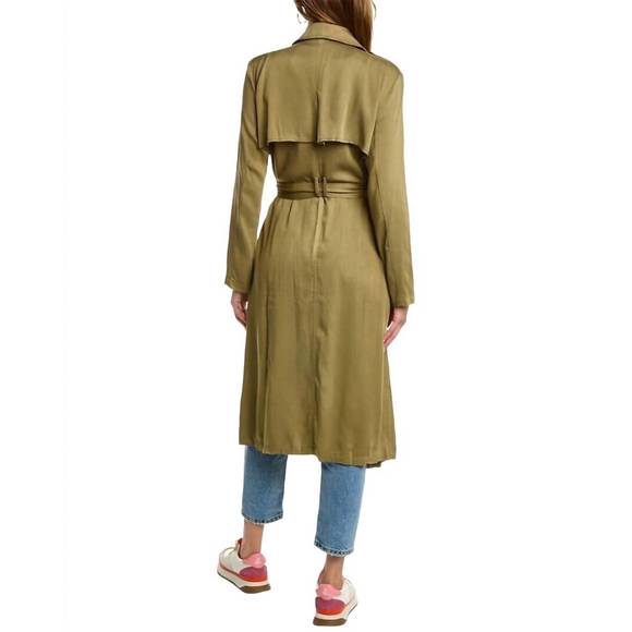 NEW SAGE THE LABEL pieces of me trenchcoat in dark olive - Picture 2 of 2
